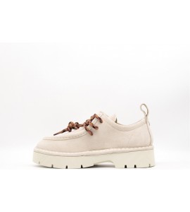 PANCHIC SCARPA ALLACCIATA DONNA P99 IN SUEDE FODERATA IN MICROFIBRA NEBBIA