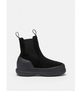 MOON BOOT STIVALE LUNA CHELSEA NERO IN PELLE SCAMOSCIATA