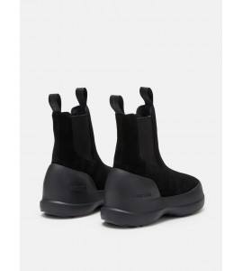 MOON BOOT STIVALE LUNA CHELSEA NERO IN PELLE SCAMOSCIATA