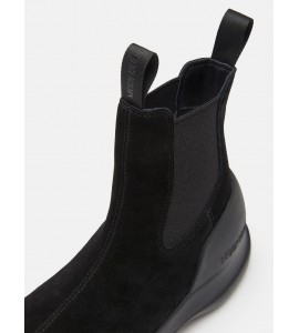 MOON BOOT STIVALE LUNA CHELSEA NERO IN PELLE SCAMOSCIATA