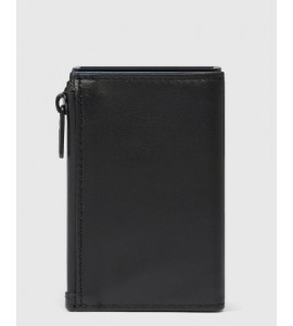 PIQUADRO Compact wallet porta monete con sliding system