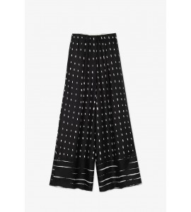 ALYSI PANTALONE PALAZZO SETA STAMPATA