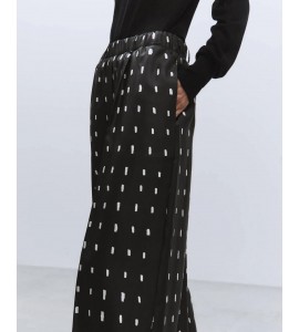 ALYSI PANTALONE PALAZZO SETA STAMPATA