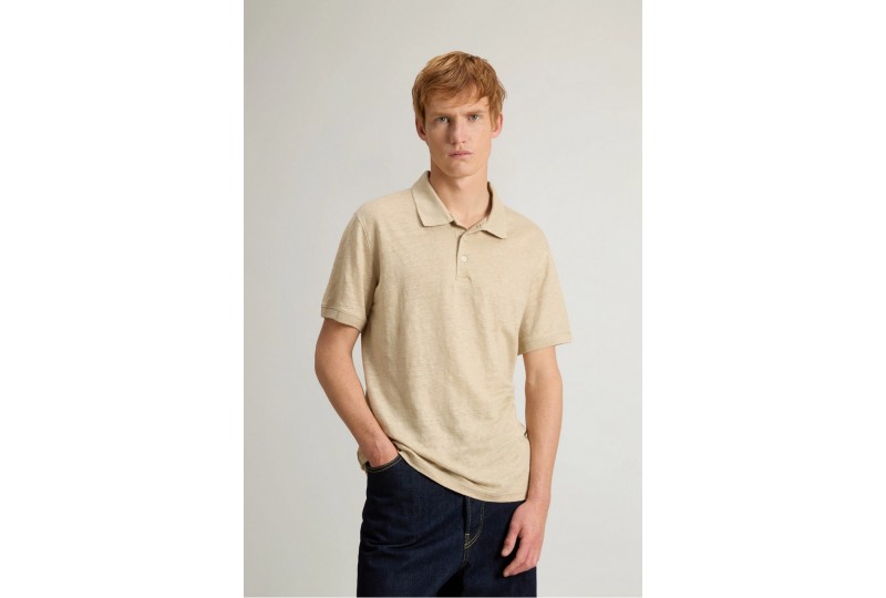 WOOLRICH Polo in puro lino