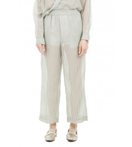 JUCCA PANTALONE IN MUSSOLA A RIGHE