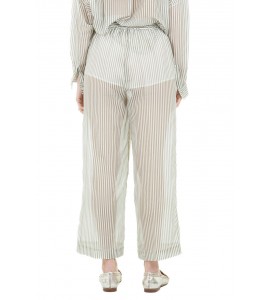 JUCCA PANTALONE IN MUSSOLA A RIGHE