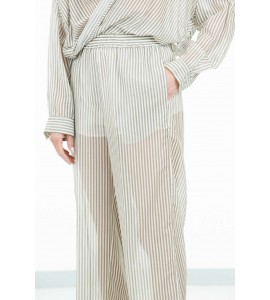 JUCCA PANTALONE IN MUSSOLA A RIGHE