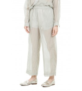 JUCCA PANTALONE IN MUSSOLA A RIGHE