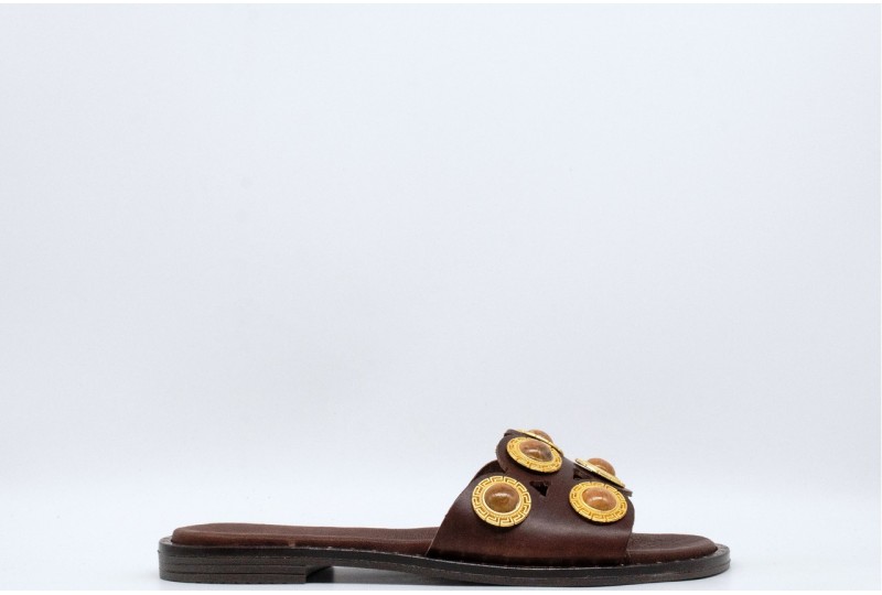 JEIDA CIABATTA IN PELLE CON...