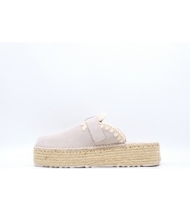 MOU SABOT Jute clog plain suede