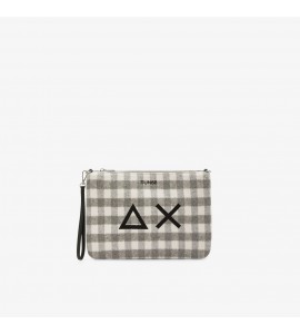 SUN68Pochette in lana check
