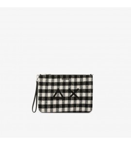 SUN68Pochette in lana check