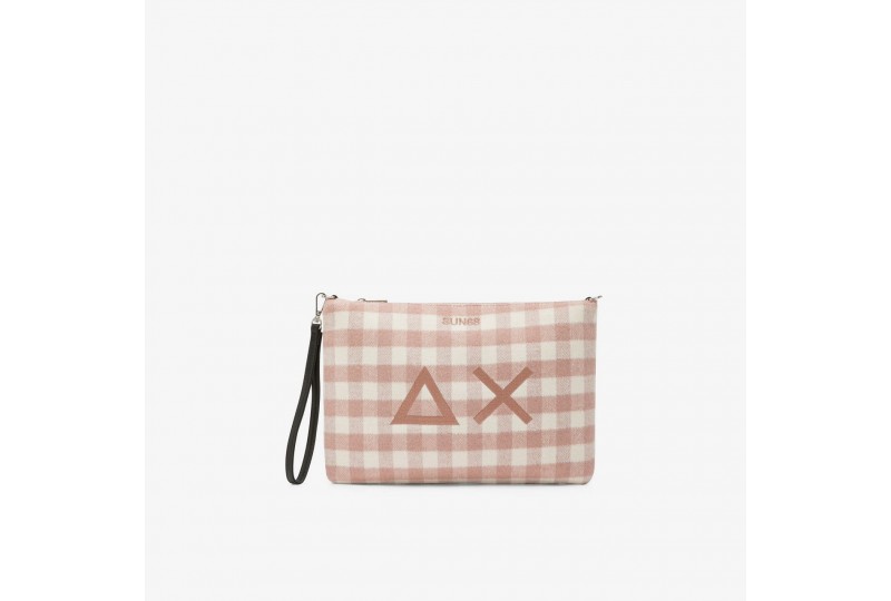 SUN68Pochette in lana check...