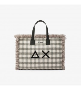 SUN68 X45213/34 CALI MIDI BAG TARTAN GRIGIO MEDIO