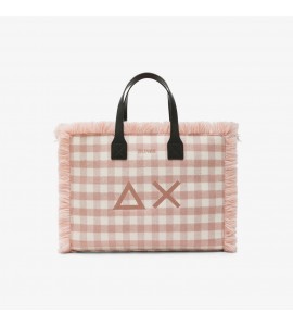 SUN68 Shopping bag midi Cali in lana check
