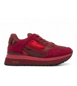 LIU-JO Sneakers MAXI WO platform in pelle