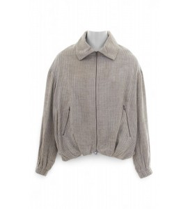 ALYSI BOMBER VELVET GRIGIO