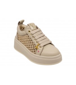 GIO+ SNEAKER OLIVA50A COMBI RAFFIA/MILK