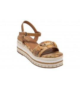 ALVIERO MARTINI sandalo con zeppa 1397/662A/0970 TOBACCO