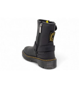 DR. MARTENS BIKER GENAYA JUNIOR IN PELLE in Nero.