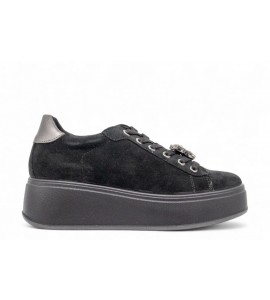 IGI E CO SNEAKERS PLATFORM IN camoscio