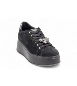 IGI E CO SNEAKERS PLATFORM IN camoscio