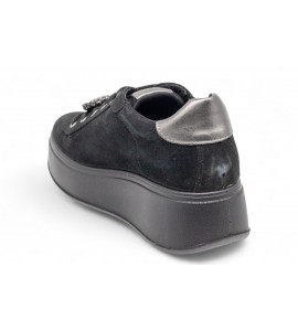 IGI E CO SNEAKERS PLATFORM IN camoscio