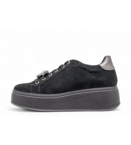 IGI E CO SNEAKERS PLATFORM IN camoscio