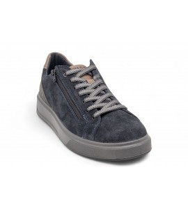 IGI E CO SNEAKERS LOW IN CAMOSCIO