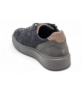 IGI E CO SNEAKERS LOW IN CAMOSCIO