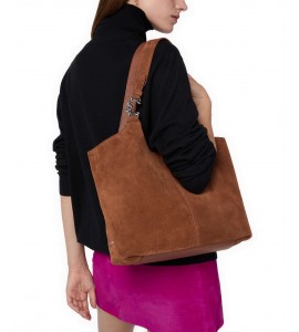 COCCINELLE C-EASY SUEDE COGNAC