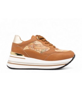 ALVIERO MARTINI Sneaker in eco nappa con inserti Geo