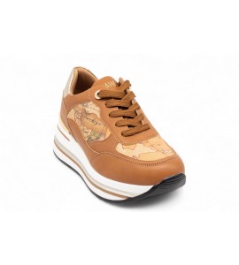 ALVIERO MARTINI Sneaker in eco nappa con inserti Geo