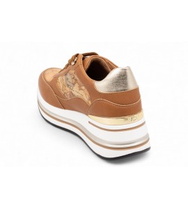 ALVIERO MARTINI Sneaker in eco nappa con inserti Geo