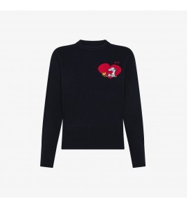 SUN68 Maglia Peanuts in lana e cashmere con cuore
