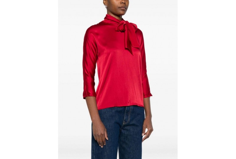 JUCCA blusa seta con fiocco