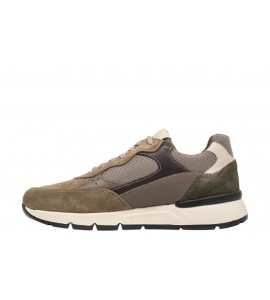 NERO GIARDINI Sneakers Uomo in Camoscio, Pelle e Tela