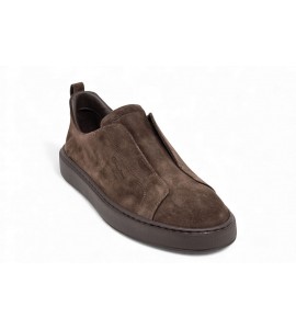 SANTONI Sneaker slip-on in suede MBCD219995SMOTSEYT50