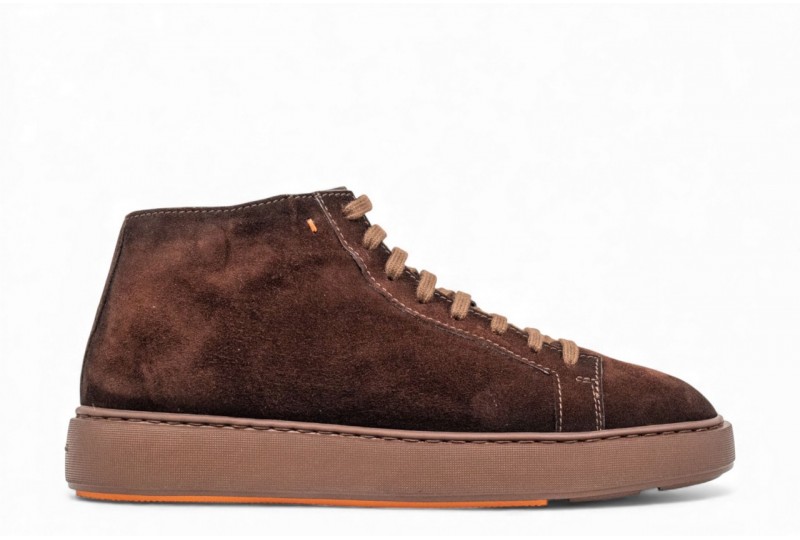 SANTONI sneaker in suede...