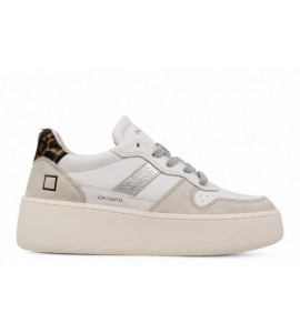 DATE COURT PLATFORM VINTAGE CALF WHITE-LEO