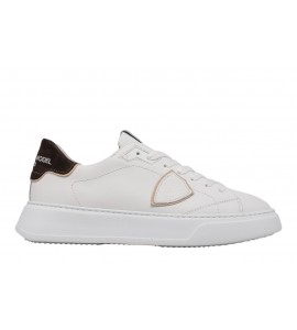 PHILIPPE MODEL SNEAKER TEMPLE LOW BLANC BRUN