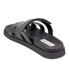 STEVE MADDEN CIABATTINA MISSILE BLK ACTION LEATHER