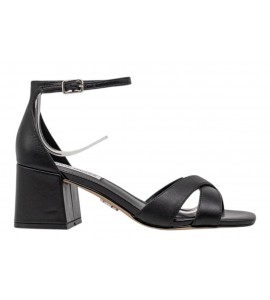STEVE MADDEN sandalo FERGIE BLACK LEATHER