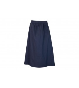 GRAN SASSO 74278/54300/598 GONNA BLU. Gonna fluida con tasche. Chiusura con zip. Composizione: 78% Cotone, 18% Poliammide e 4% E