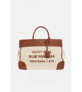 RUE MADAM PARIS 1556 RIVIERA TOTE CANVAS BROWN