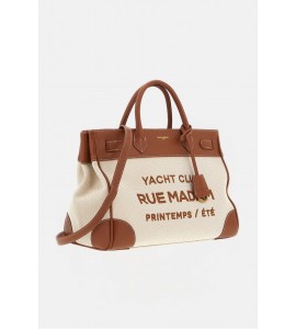 RUE MADAM PARIS 1556 RIVIERA TOTE CANVAS BROWN