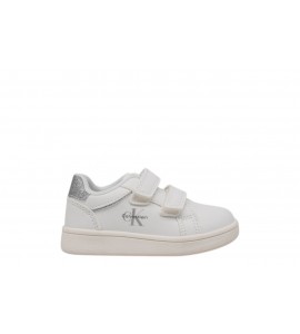 CALVIN KLEIN BAMBINA SNEAKER V1X9-83207-0196X025 WHITE/SILVER