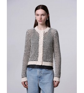 ROBERTO COLLINA Cardigan punto nocciolina 261FXA48020 ECRU