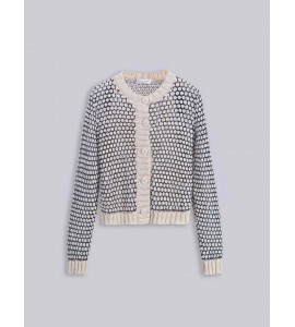 ROBERTO COLLINA Cardigan punto nocciolina 261FXA48020 ECRU