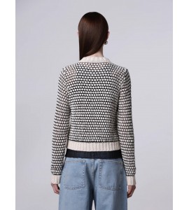 ROBERTO COLLINA Cardigan punto nocciolina 261FXA48020 ECRU